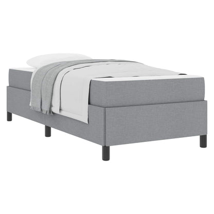 Letto a molle con materasso Grigio chiaro 90 x 190 cm Tessuto