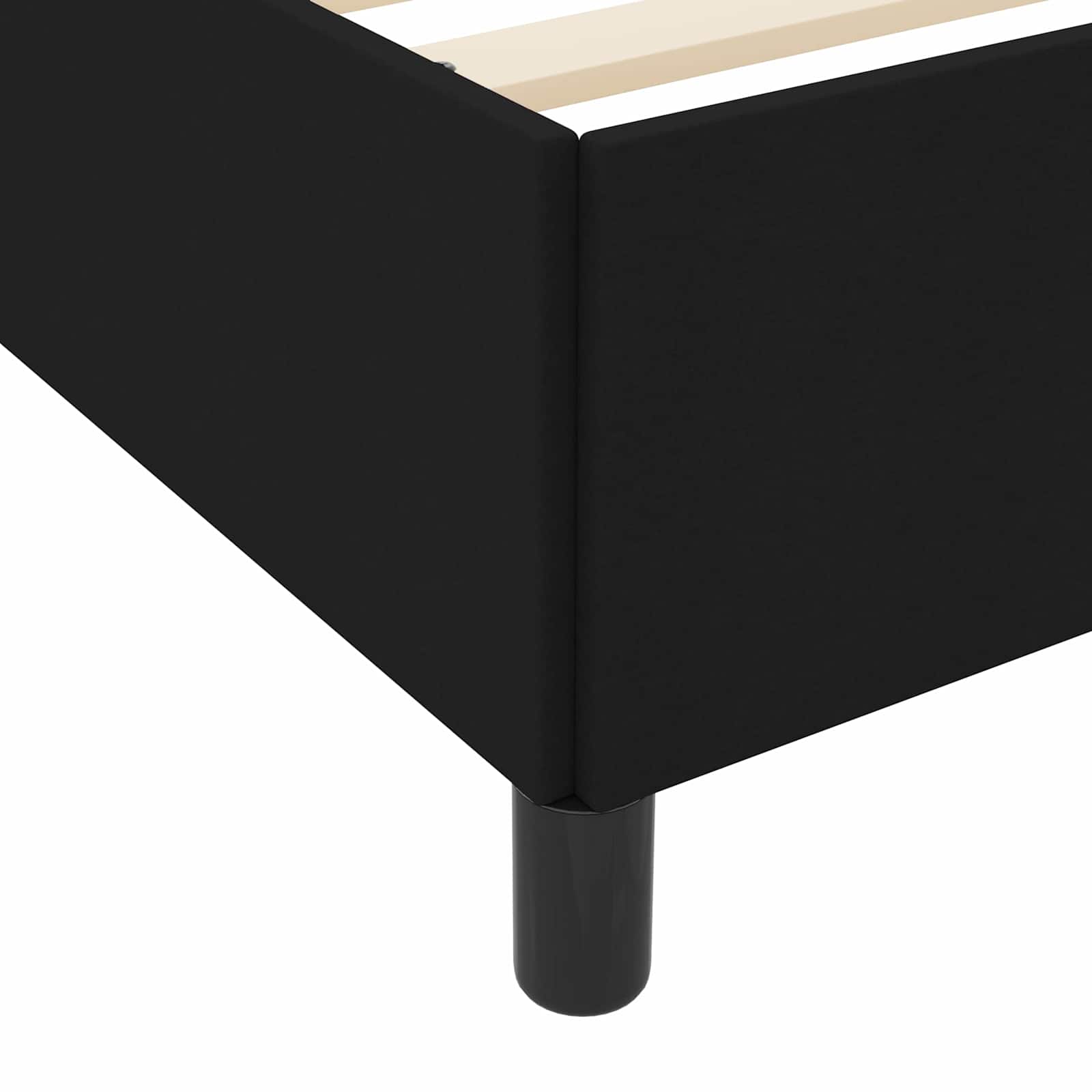 Letto a molle con materasso Nero 90 x 190 cm Tessuto | homemem39