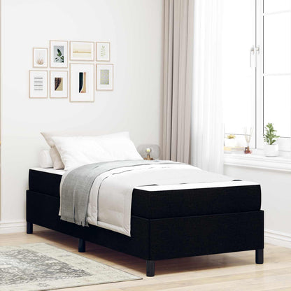 Letto a molle con materasso Nero 90 x 190 cm Tessuto | homemem39