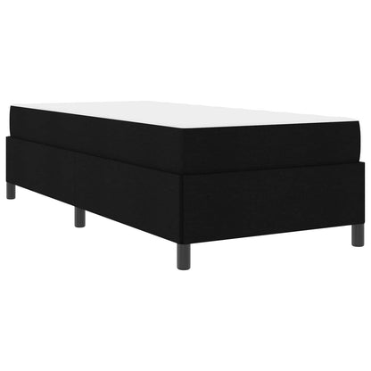 Letto a molle con materasso Nero 90 x 190 cm Tessuto