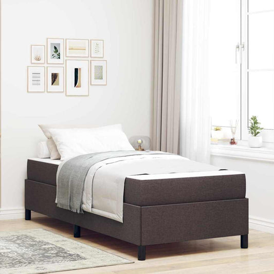 Letto a molle Marrone e Nero 90 x 190 cm
