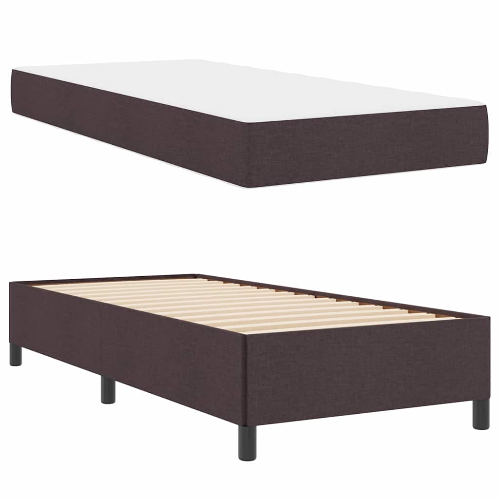 Letto a molle Marrone e Nero 90 x 190 cm