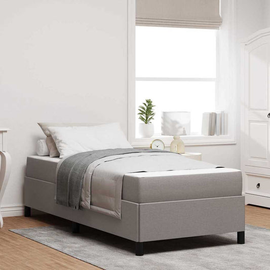 Letto a molle Tortora e Nero 90 x 190 cm