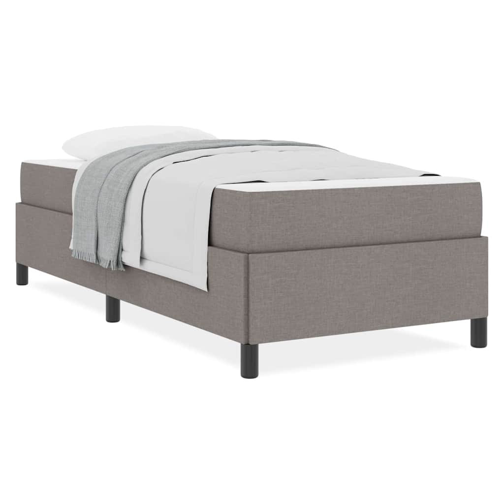Letto a molle Tortora e Nero 90 x 190 cm