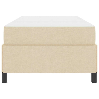 Letto a molle con materasso Crema 90 x 190 cm Tessuto