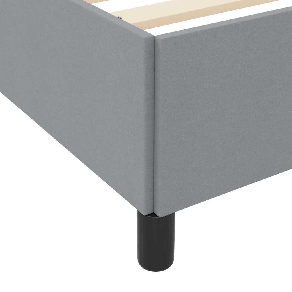 Letto a molle Grigio chiaro e nero 100 x 200 cm