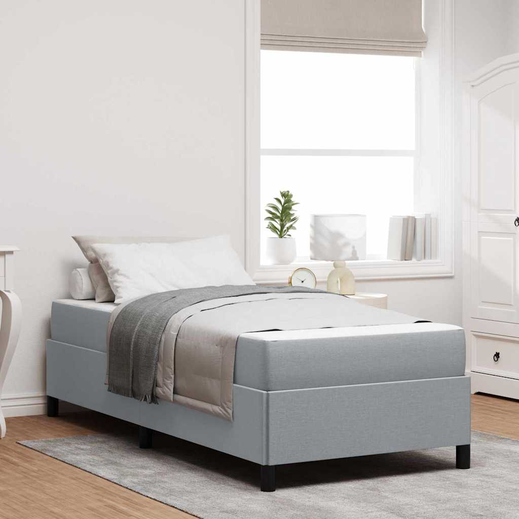 Letto a molle Grigio chiaro e nero 100 x 200 cm
