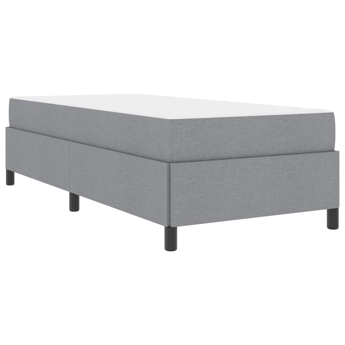 Letto a molle Grigio chiaro 100 x 200 cm Tessuto
