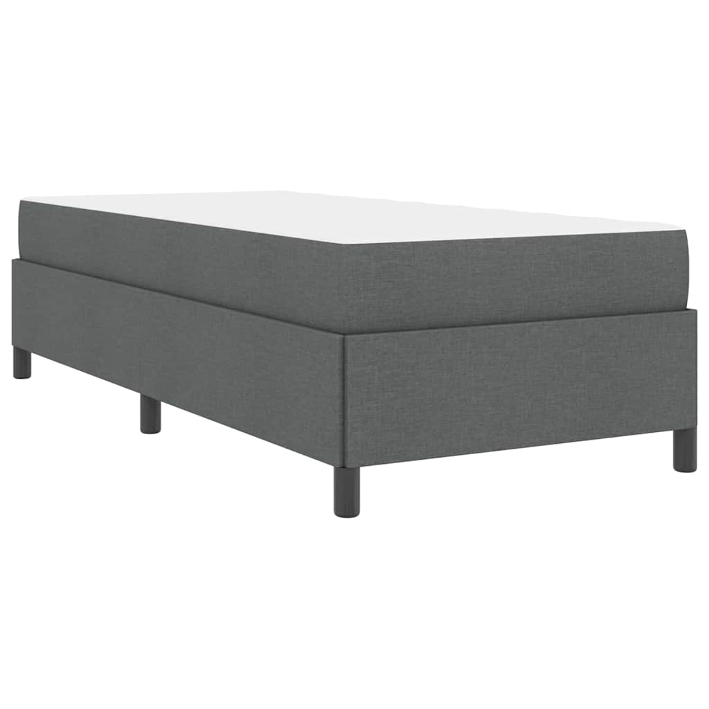 Letto a molle Grigio scuro 100 x 200 cm Tessuto