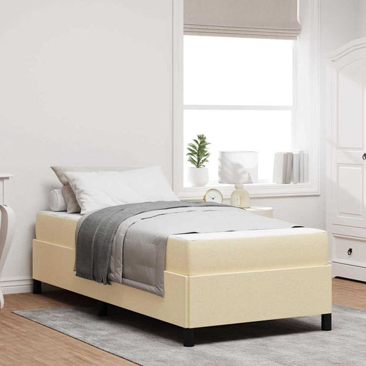 Letto a molle Crema e Nero 100 x 200 cm
