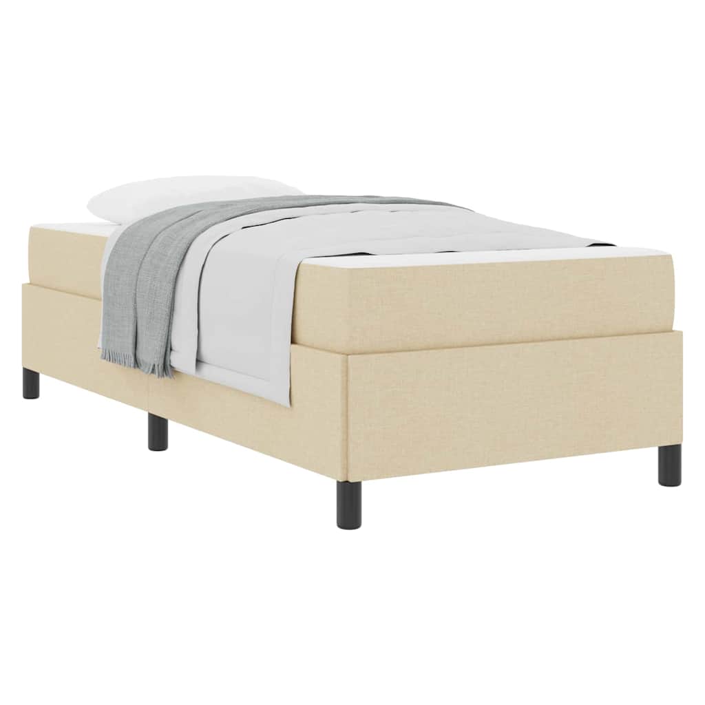 Letto a molle Crema e Nero 100 x 200 cm