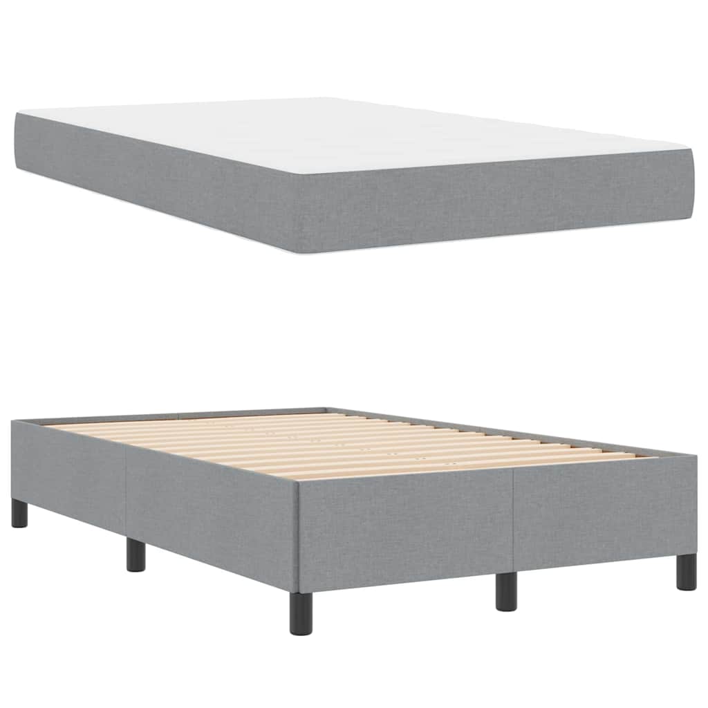 Letto a molle Grigio chiaro 120 x 190 cm Tessuto | homemem39