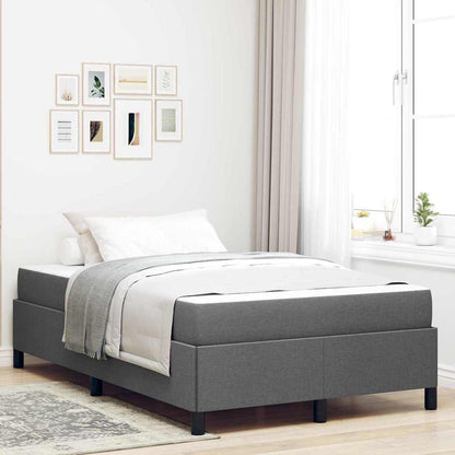 Letto a molle Grigio scuro e Nero 120 x 190 cm - homemem39