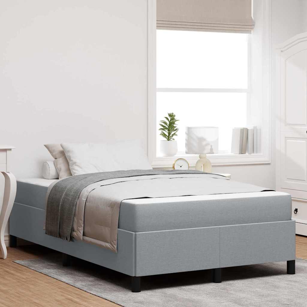Letto a molle Grigio chiaro e nero 120 x 200 cm