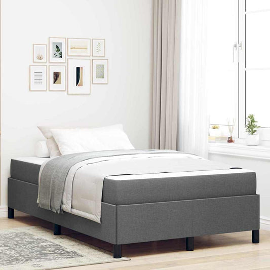 Letto a molle Grigio scuro e Nero 120 x 200 cm