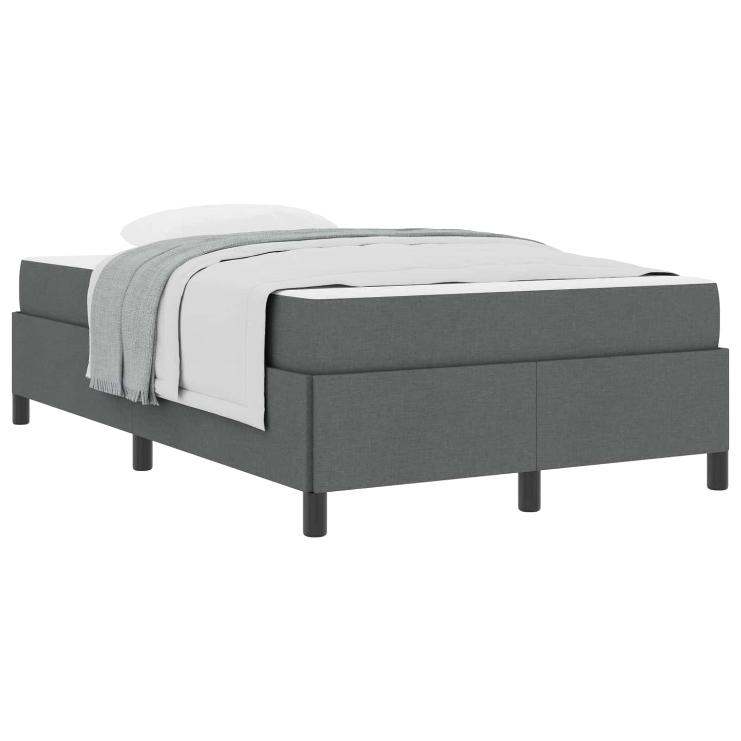 Letto a molle Grigio scuro 120 x 200 cm Tessuto