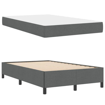 Letto a molle Grigio scuro e Nero 120 x 200 cm
