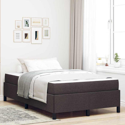 Letto a molle Marrone Scuro 120 x 200 cm Tessuto | homemem39