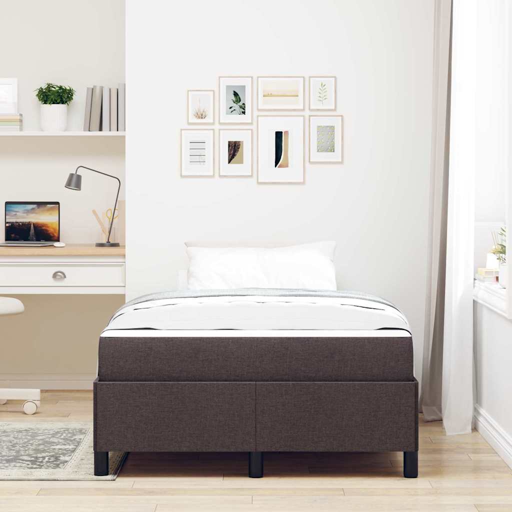 Letto a molle Marrone Scuro 120 x 200 cm Tessuto | homemem39