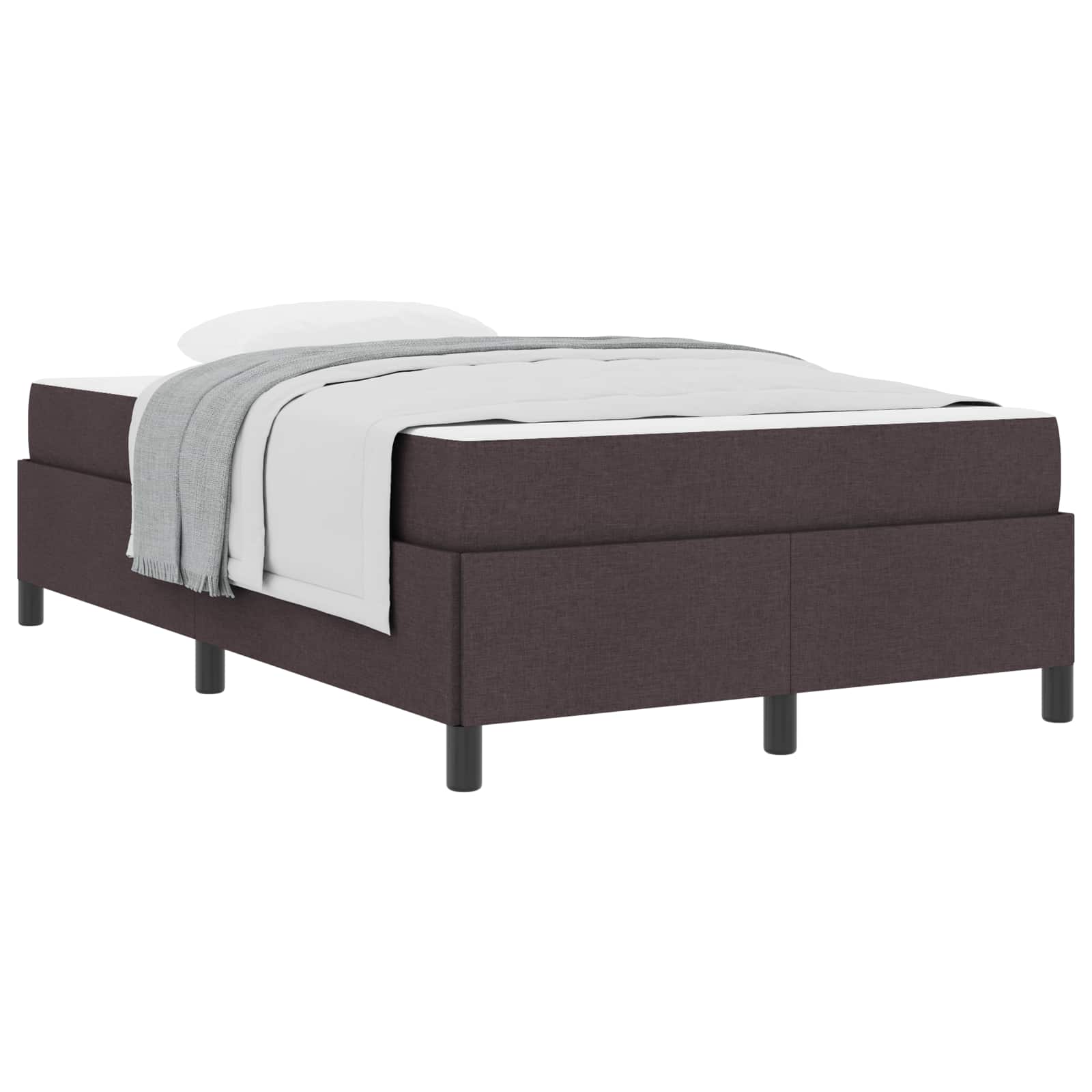 Letto a molle Marrone Scuro 120 x 200 cm Tessuto | homemem39
