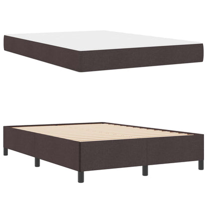 Letto a molle con materasso Marrone Scuro 140 x 190 cm Tessuto | homemem39
