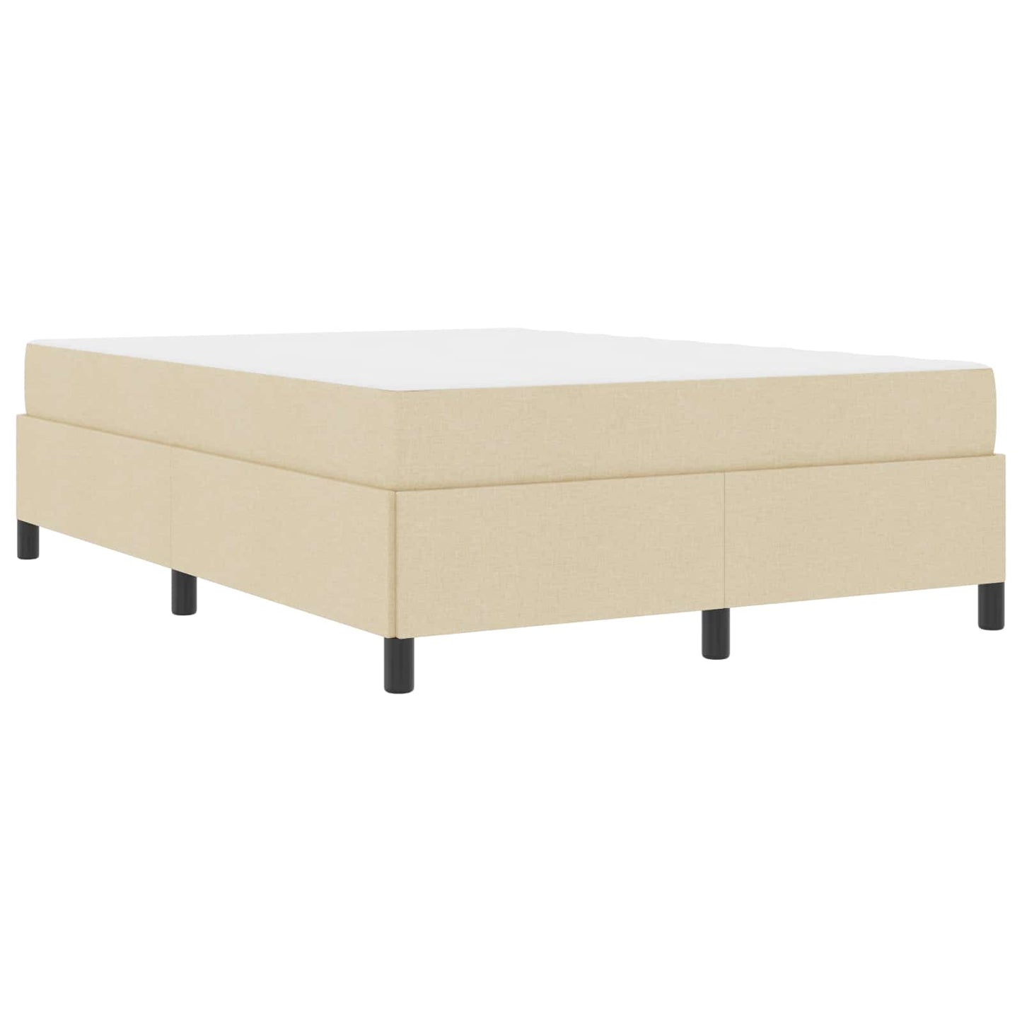 Letto a molle con materasso Crema 140 x 190 cm Tessuto | homemem39