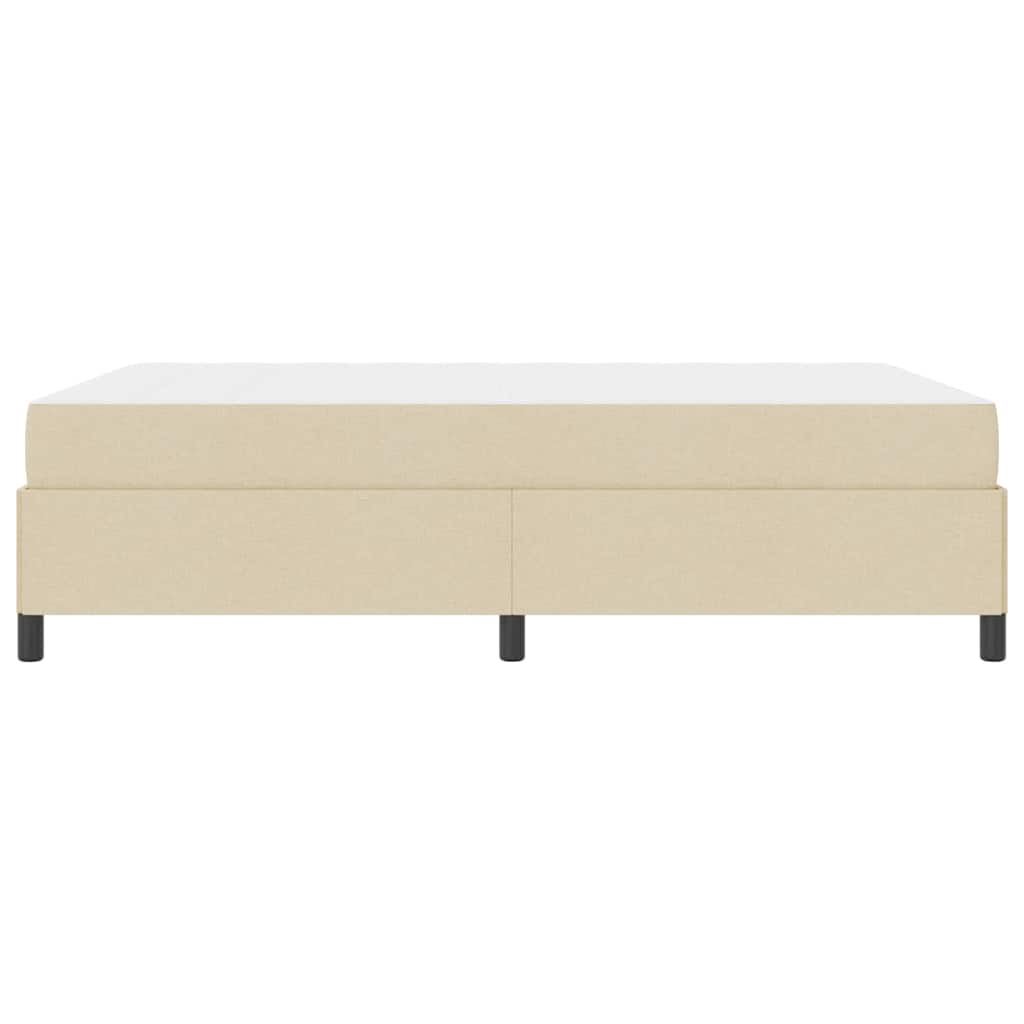 Letto a molle con materasso Crema 140 x 190 cm Tessuto | homemem39