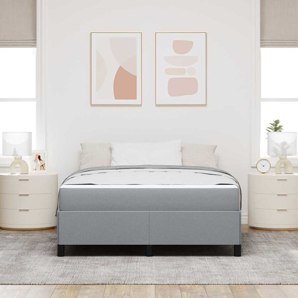Letto a molle Grigio chiaro e nero 140 x 200 cm - homemem39