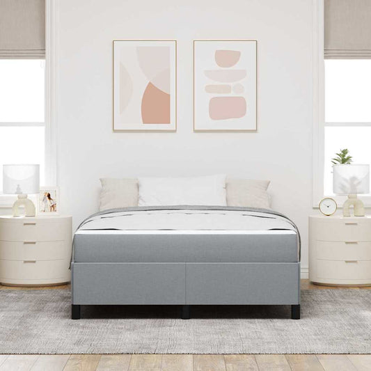 Letto a molle Grigio chiaro e nero 140 x 200 cm - homemem39