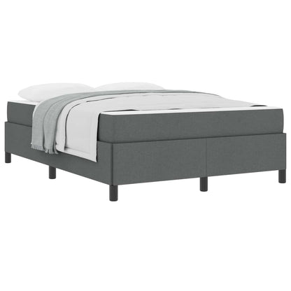 Letto a molle Grigio scuro 140 x 200 cm Tessuto