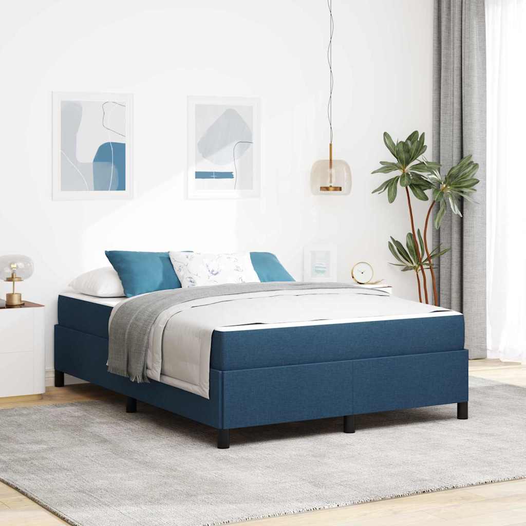 Letto a molle Blu 140 x 200 cm Tessuto | homemem39