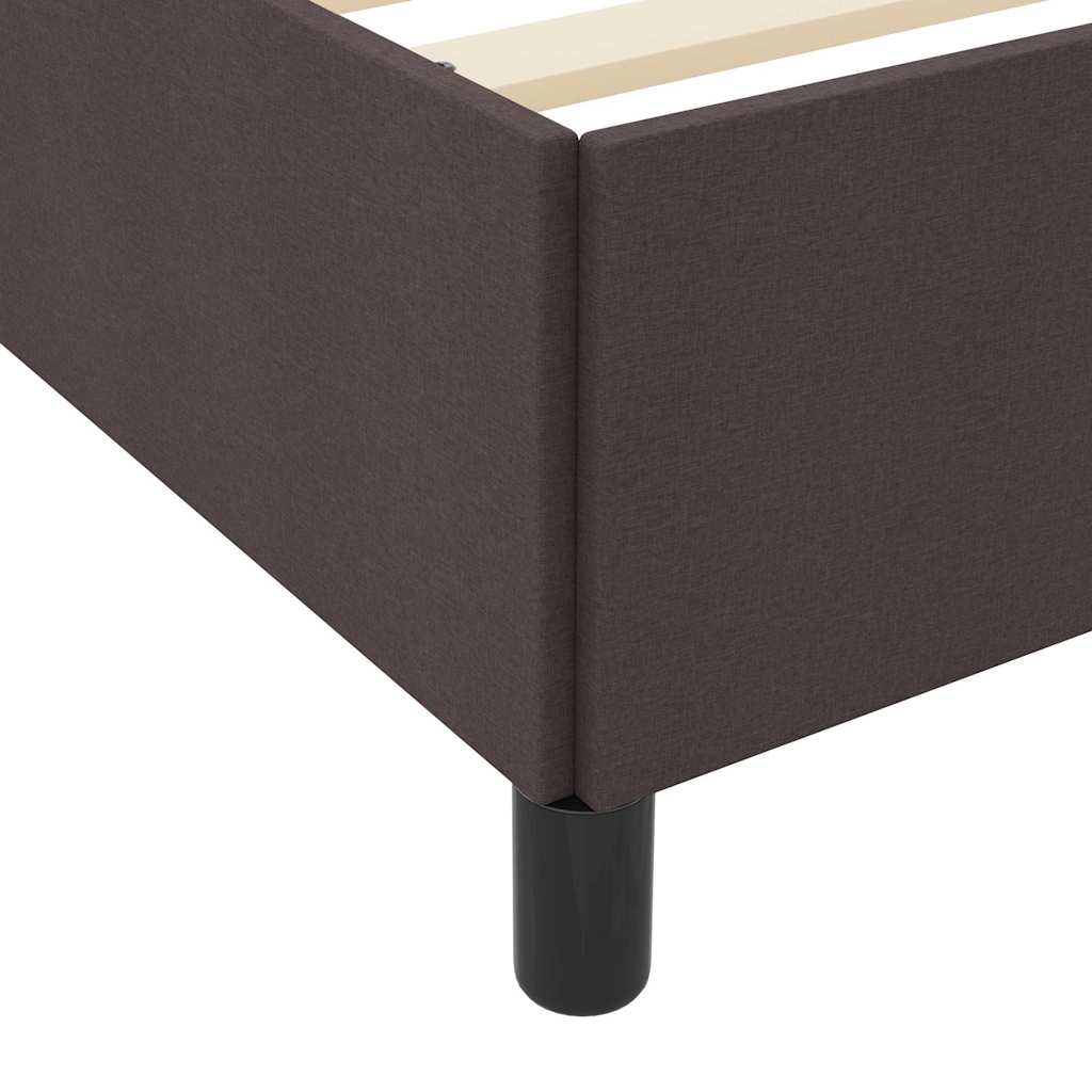 Letto a molle Marrone Scuro 160 x 200 cm Tessuto | homemem39