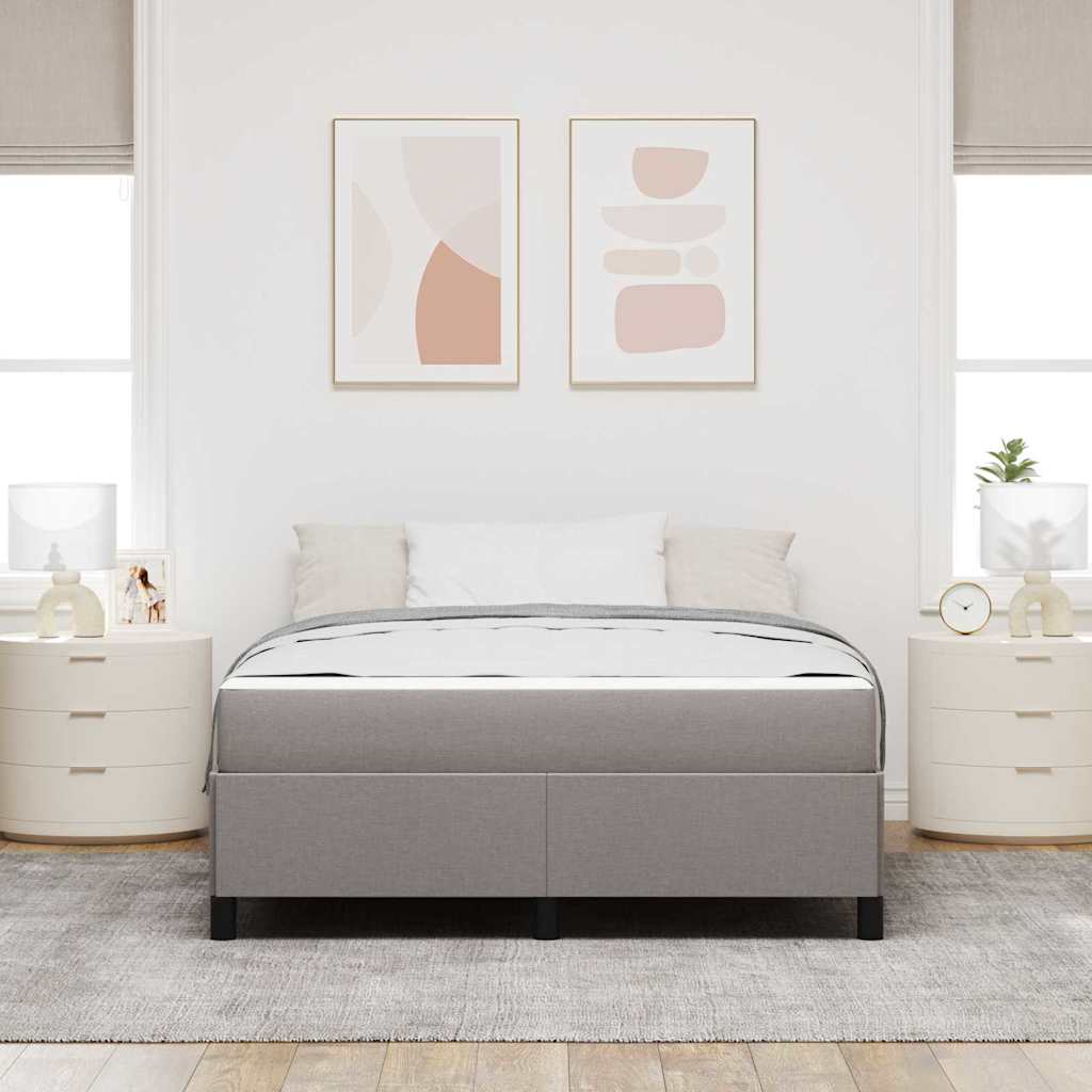 Letto a molle Tortora e Nero 160 x 200 cm