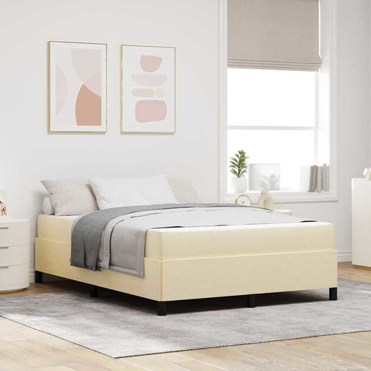 Letto a molle Crema e Nero 160 x 200 cm