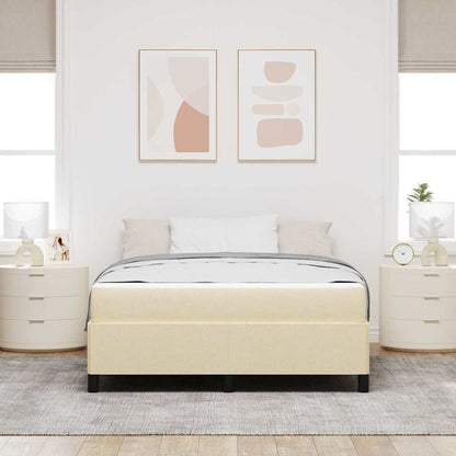 Letto a molle Crema e Nero 160 x 200 cm