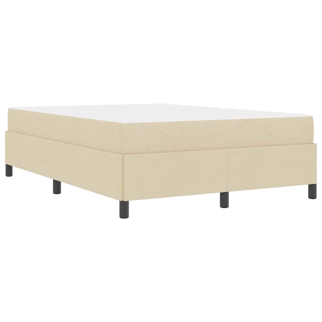 Letto a molle Crema e Nero 160 x 200 cm