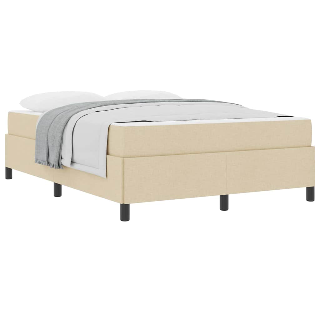 Letto a molle Crema e Nero 160 x 200 cm