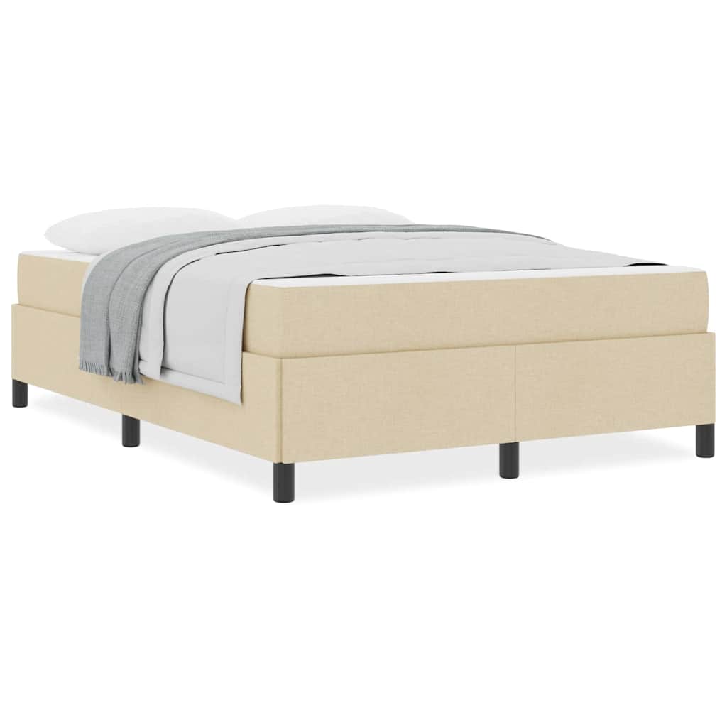 Letto a molle Crema e Nero 160 x 200 cm