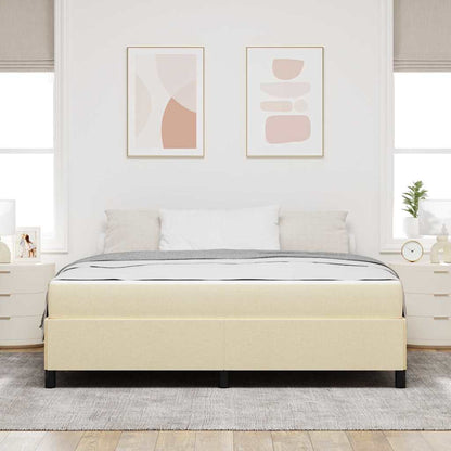 Letto a molle Crema e Nero 180 x 200 cm