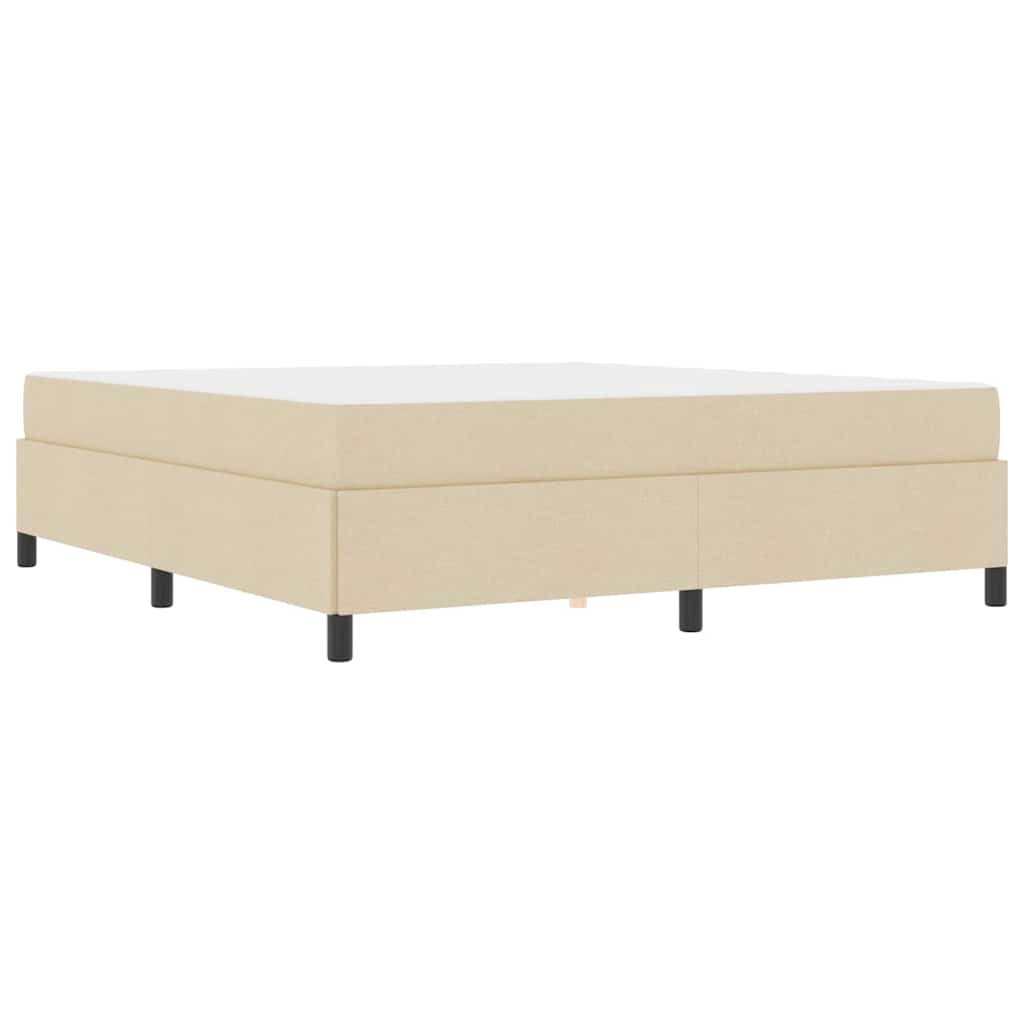 Letto a molle Crema e Nero 180 x 200 cm