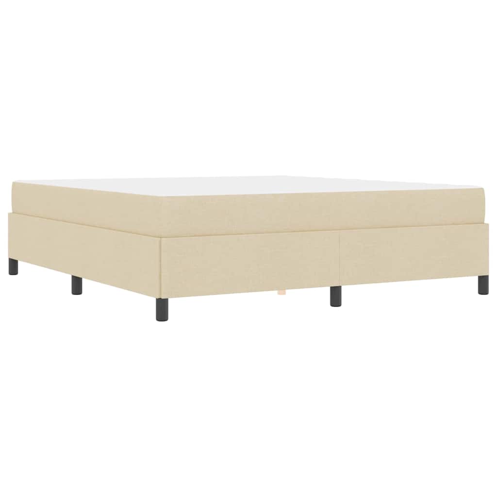 Letto a molle Crema e Nero 180 x 200 cm