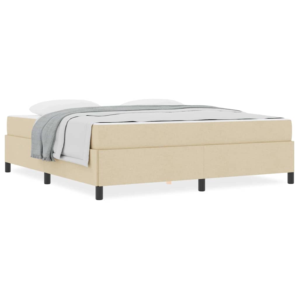 Letto a molle Crema e Nero 180 x 200 cm