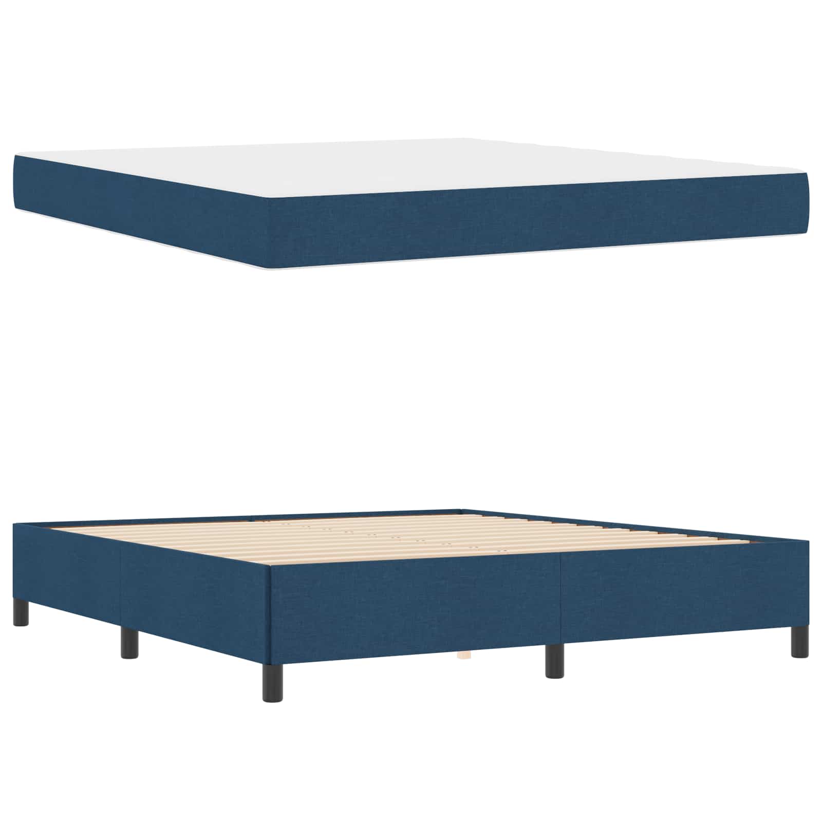 Letto a molle Blu 180 x 200 cm Tessuto | homemem39