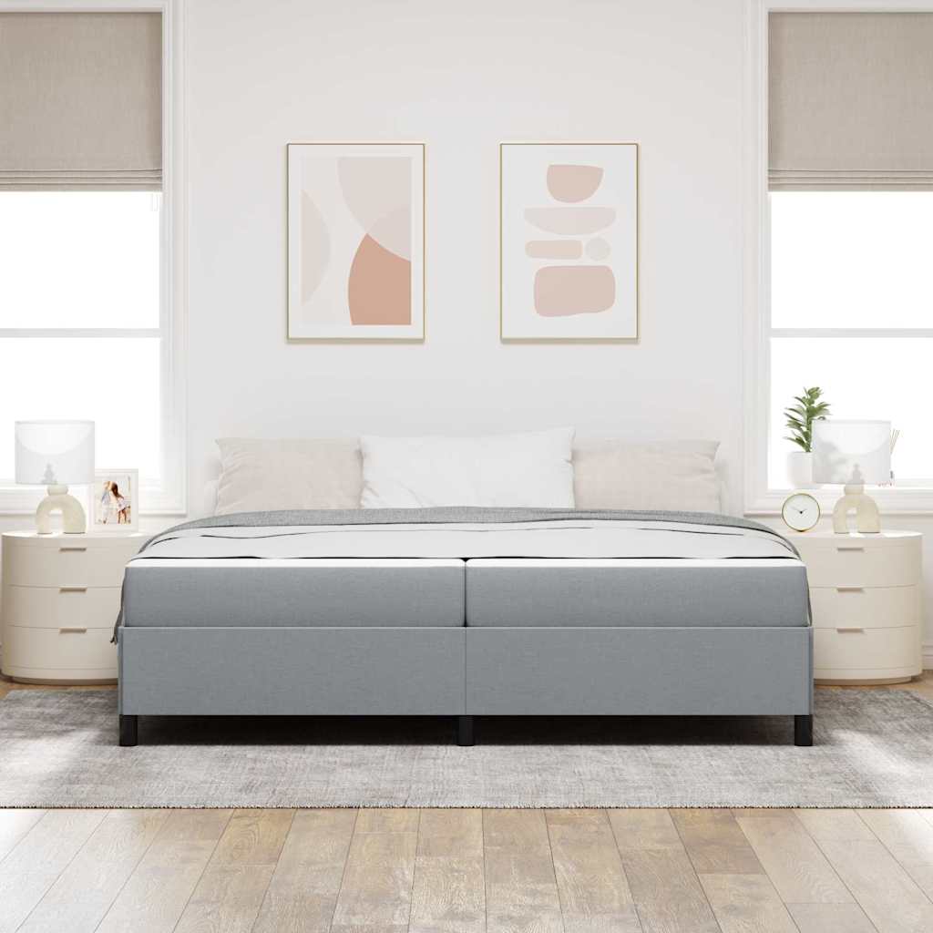 Letto a molle Grigio chiaro e nero 200 x 200 cm - homemem39