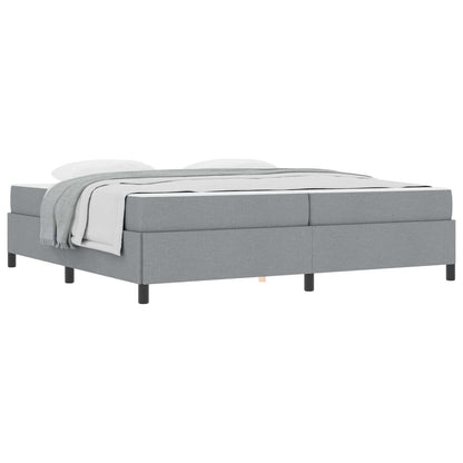 Letto a molle Grigio chiaro 200 x 200 cm Tessuto