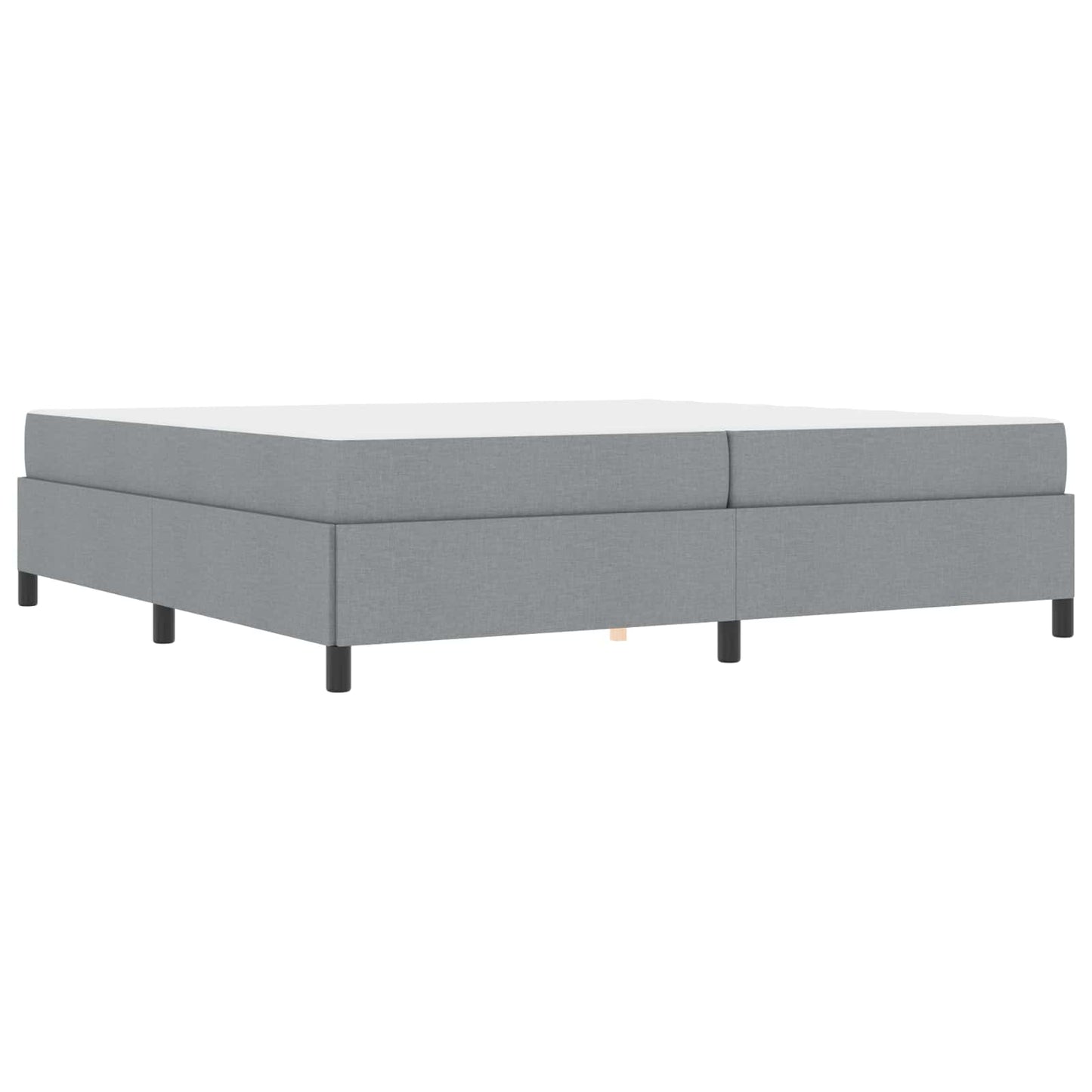 Letto a molle Grigio chiaro 200 x 200 cm Tessuto