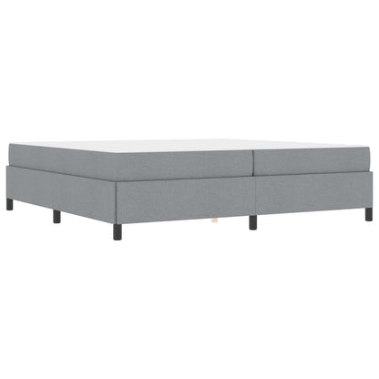 Letto a molle Grigio chiaro 200 x 200 cm Tessuto