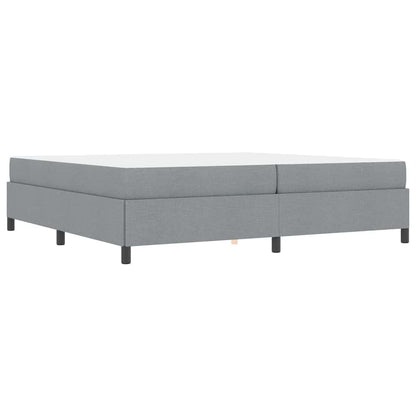 Letto a molle Grigio chiaro 200 x 200 cm Tessuto