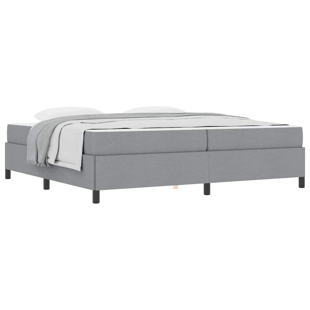 Letto a molle Grigio chiaro e nero 200 x 200 cm - homemem39