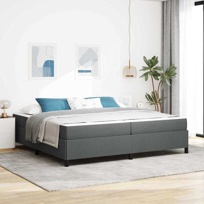 Letto a molle Grigio scuro e Nero 200 x 200 cm - homemem39